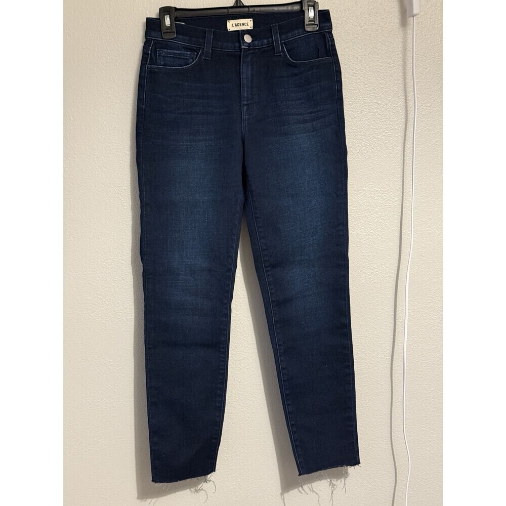NWOT L’Agence El Matador Skinny Jeans Dark Wash Raw Hem Size 26